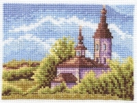 Набор для вышивания крестом "Храм", 8 см х 10,8 см артикул 5621a.